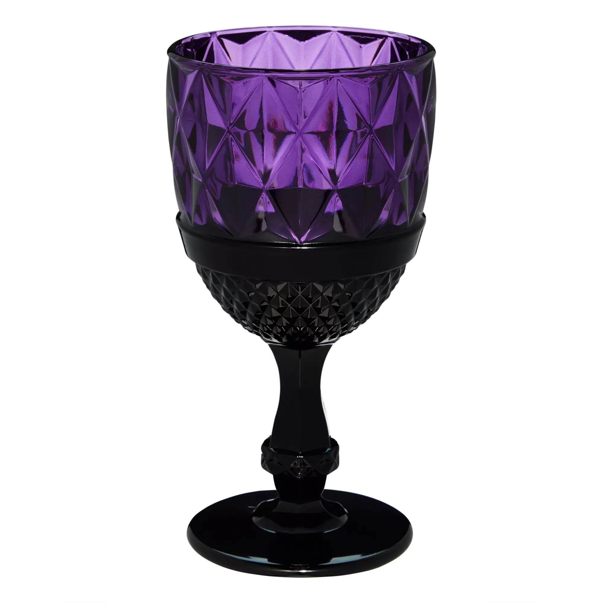 Purple Gothic Glass Goblet