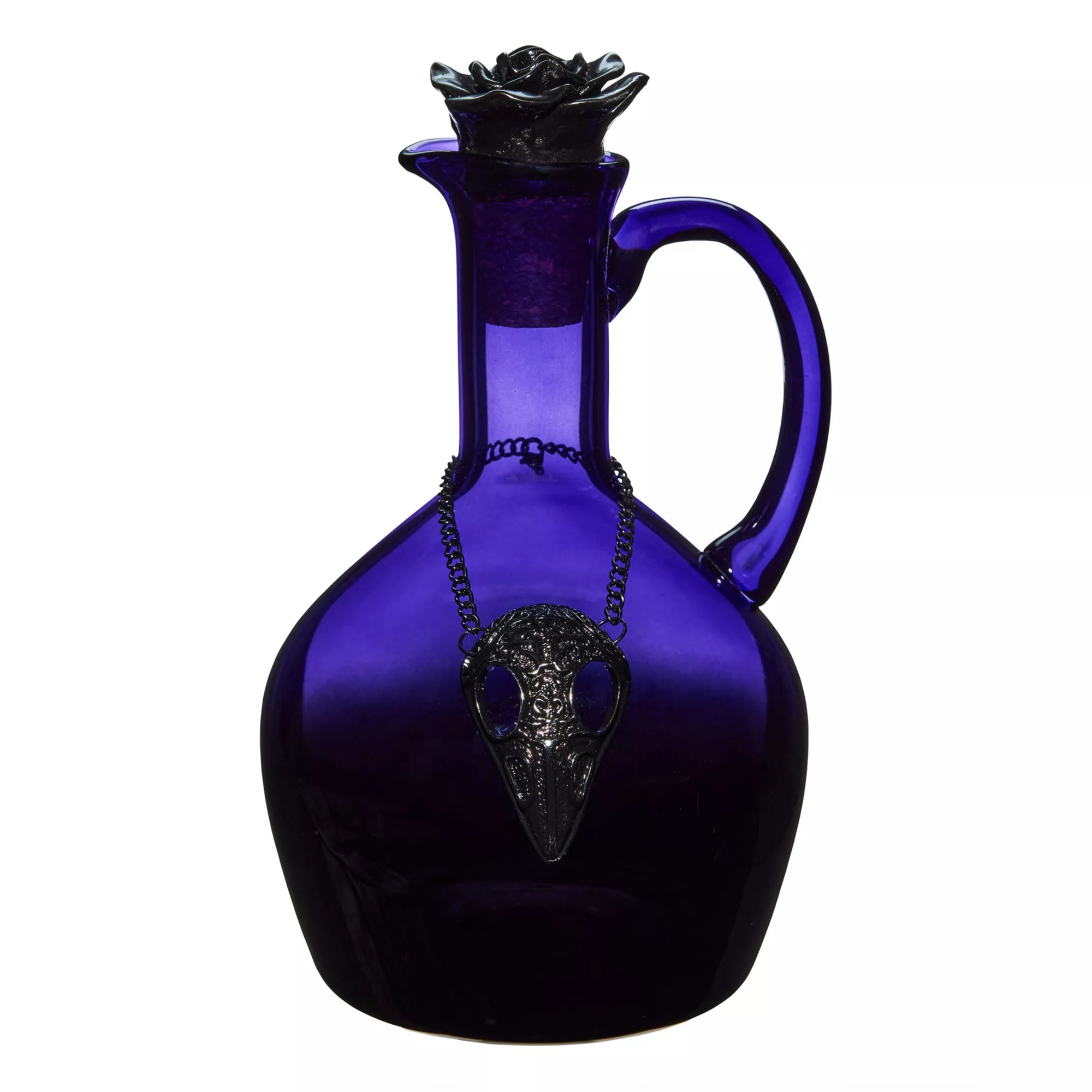 Purple Gothic Glass Rose Decanter