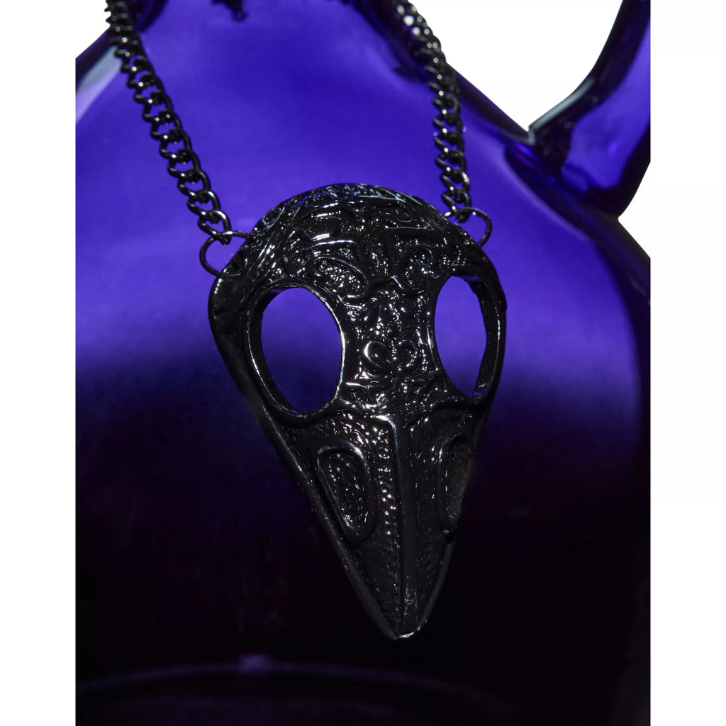 Purple Gothic Glass Rose Decanter