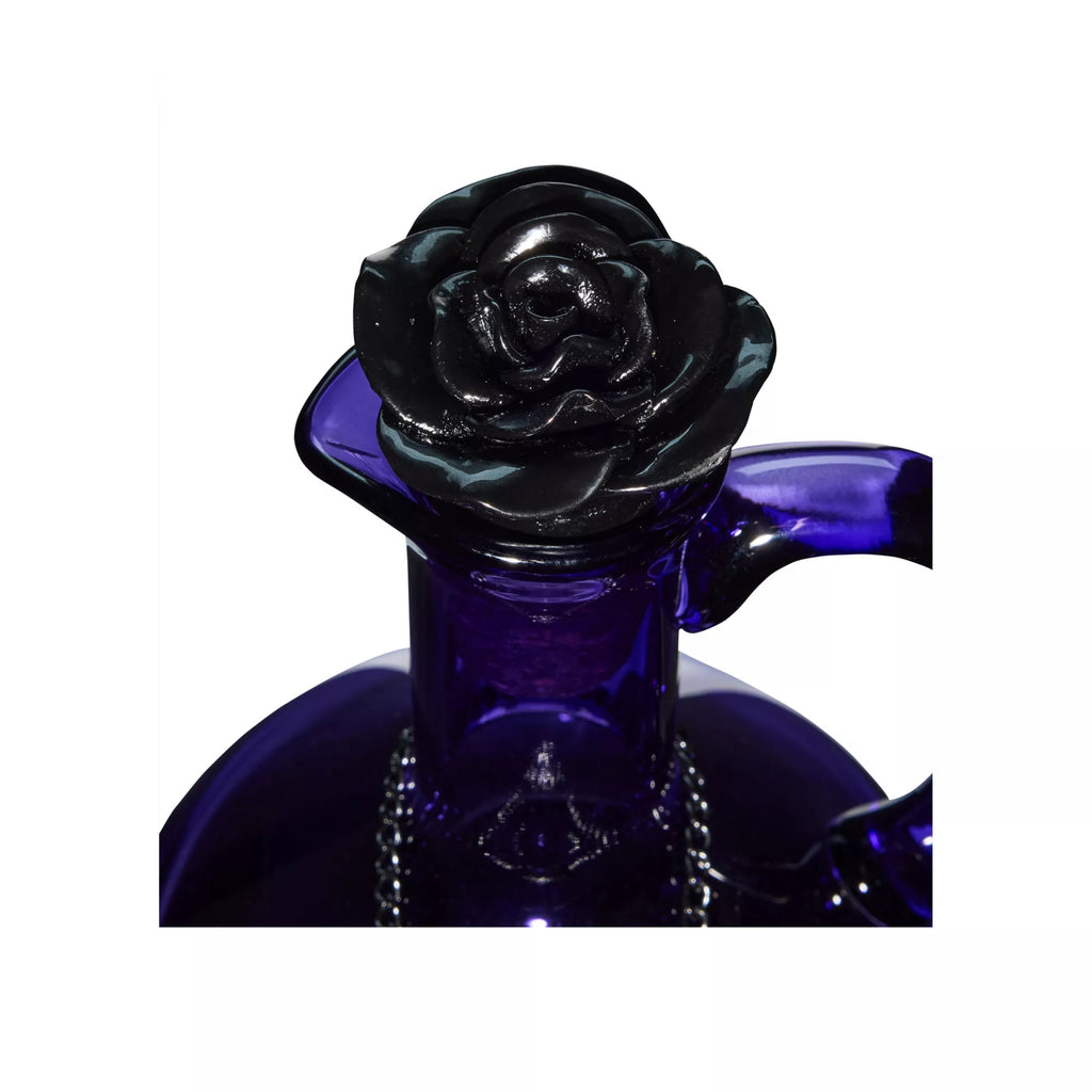 Purple Gothic Glass Rose Decanter