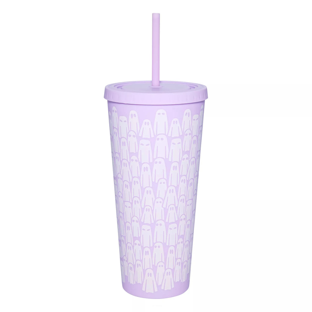 Purple Ghost Cup with Straw - 20 oz.