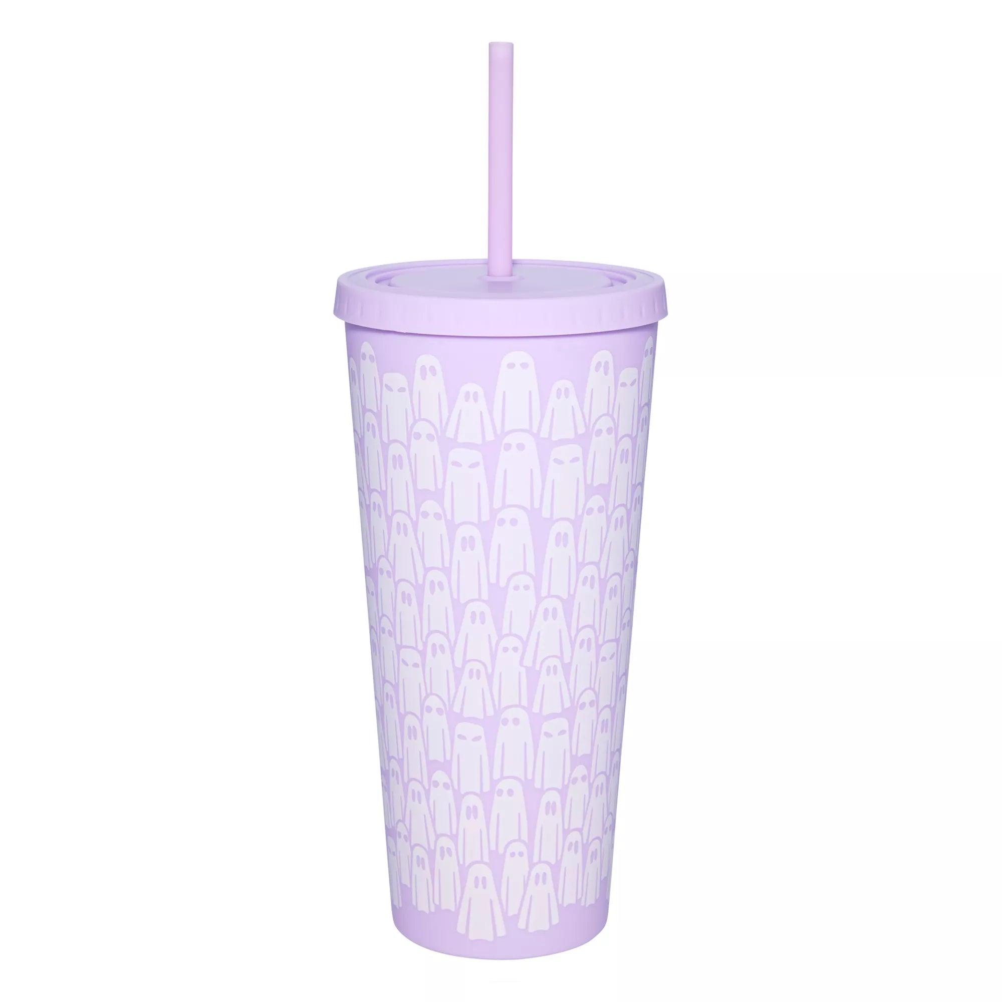 Purple Ghost Cup with Straw - 20 oz.