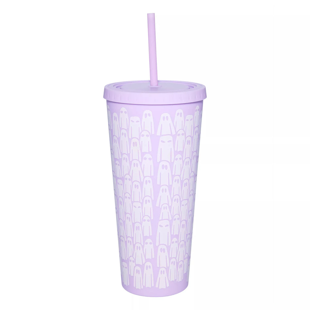 Purple Ghost Cup with Straw - 20 oz.