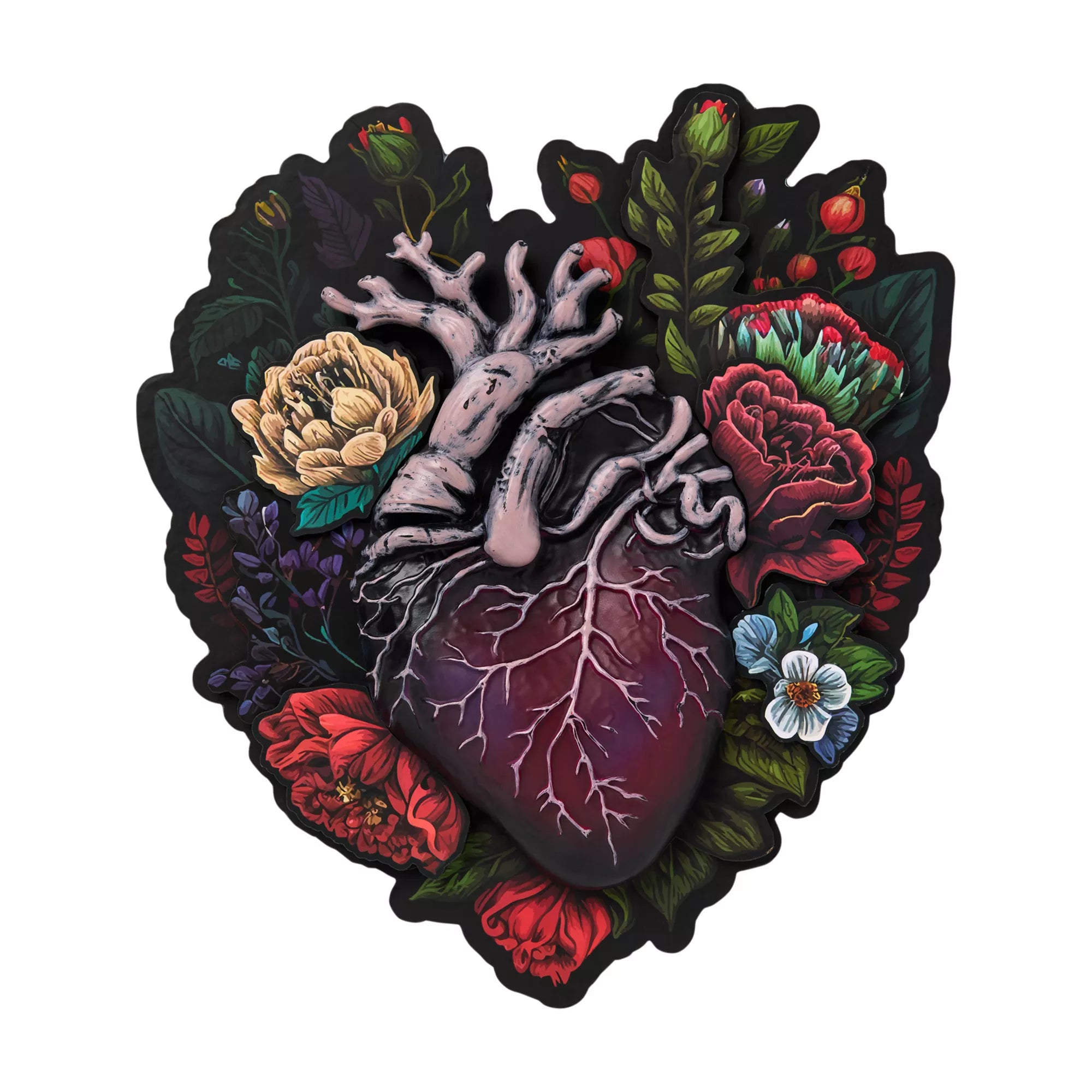Floral Molded Heart Sign