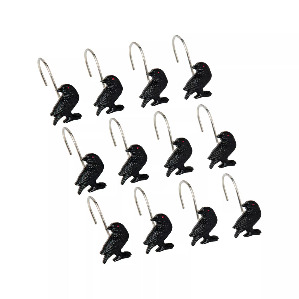 Raven Shower Hook Set - 12 Pack