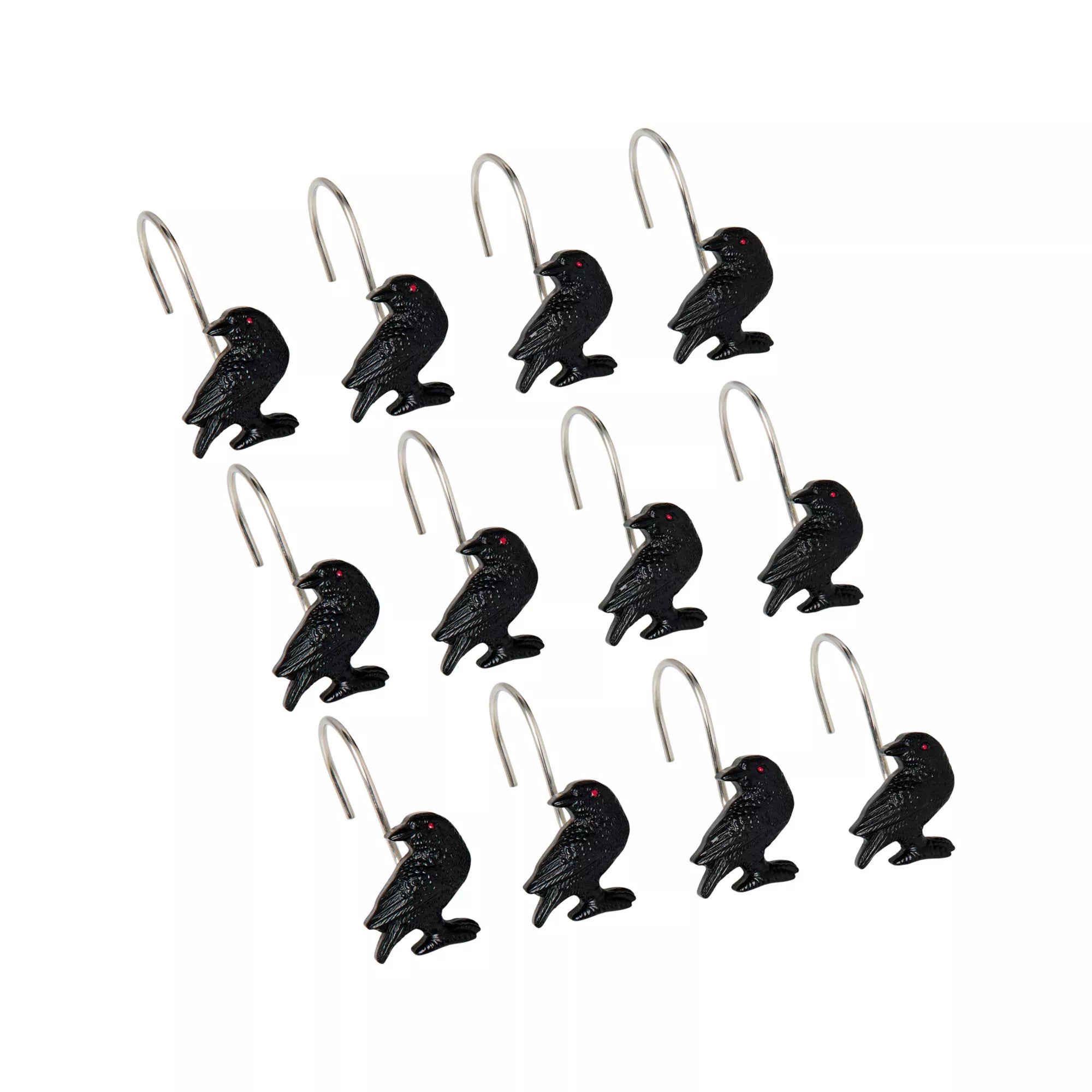 Raven Shower Hook Set - 12 Pack