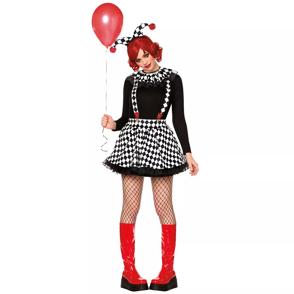 Adult Harlequin Clown Costume