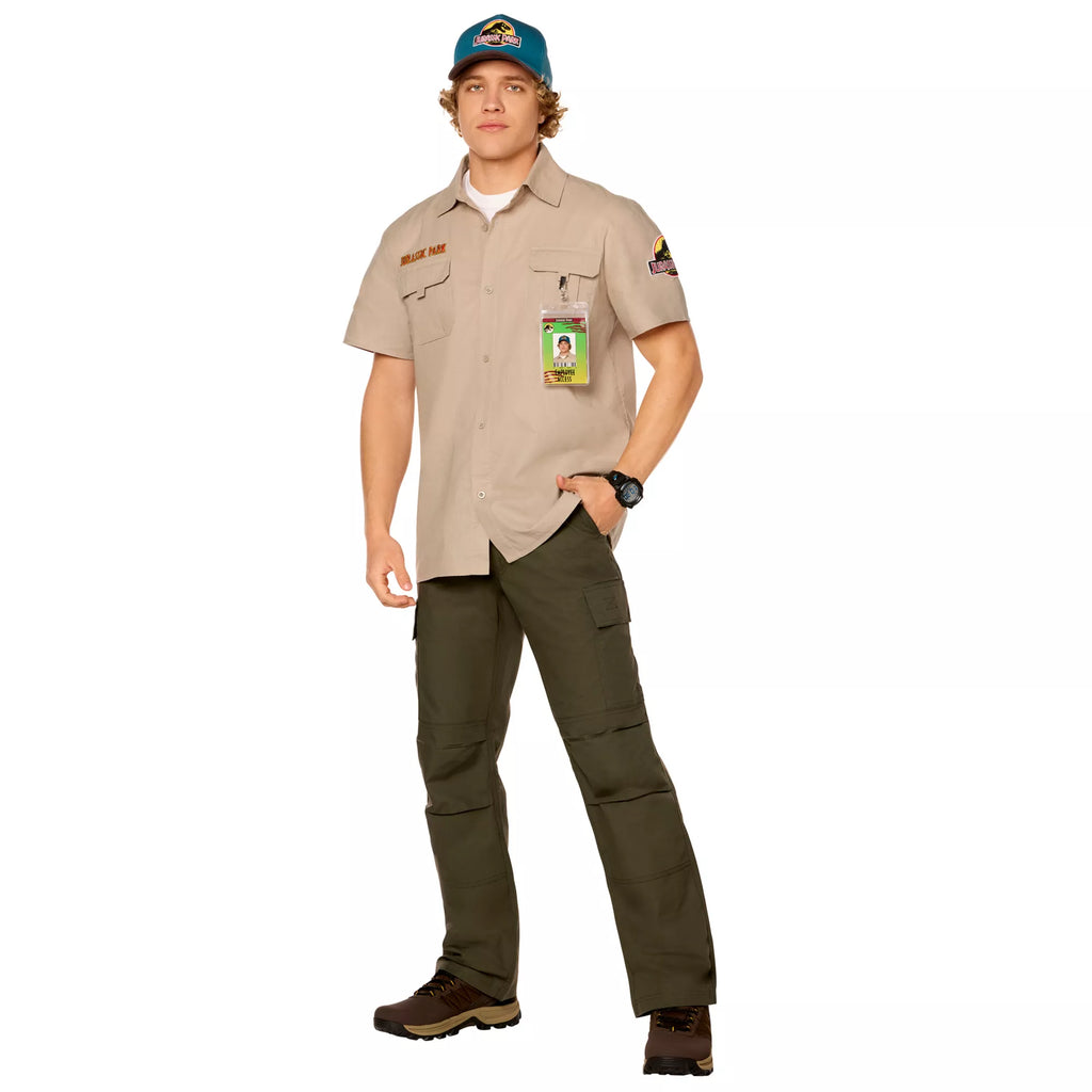 Adult Jurassic Park Work Shirt Costume Kit