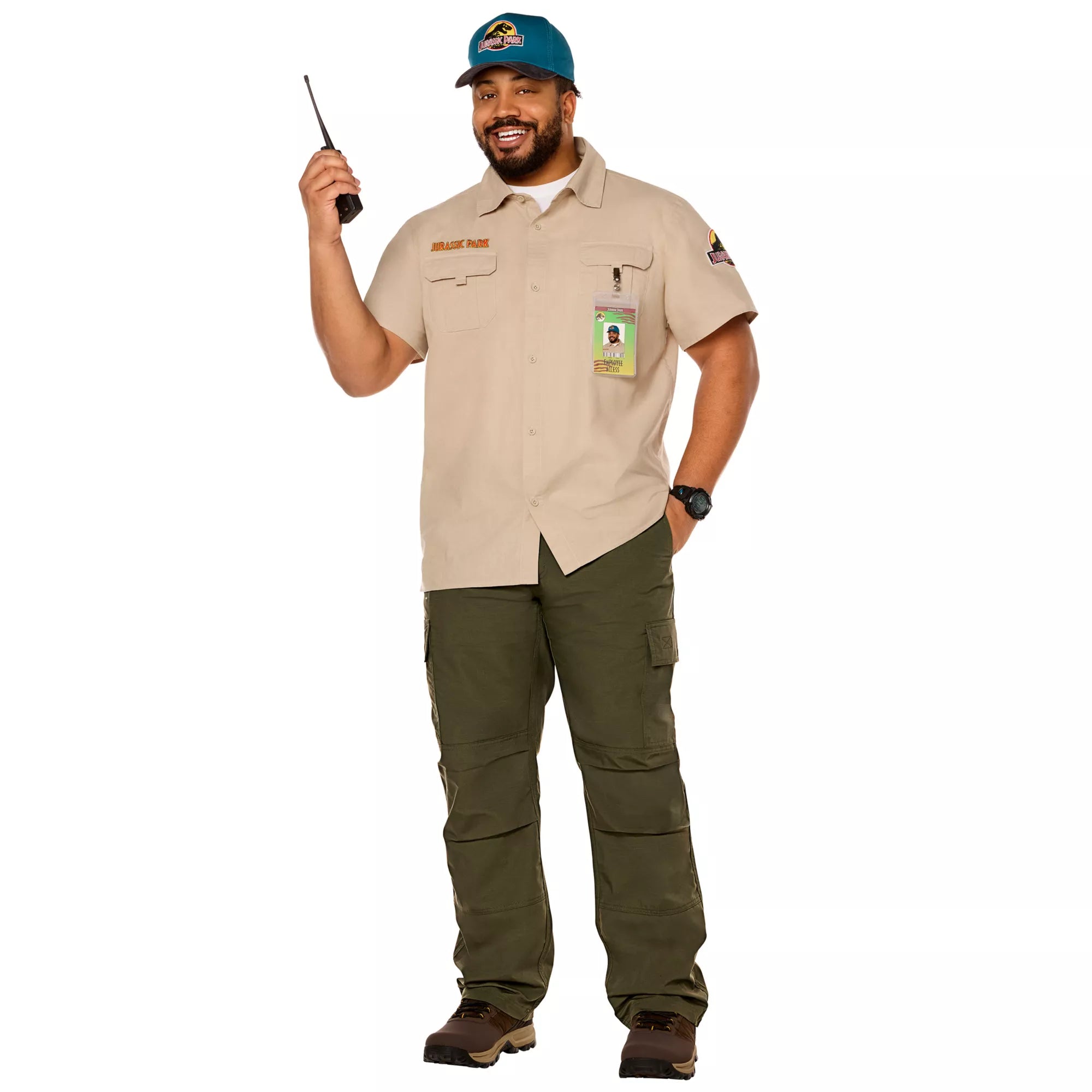 Adult Jurassic Park Work Shirt Costume Kit