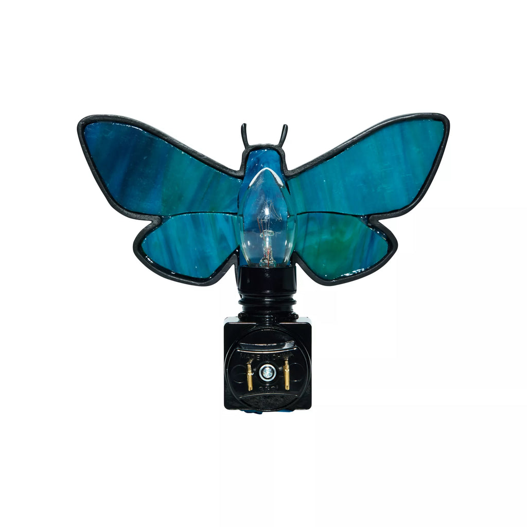 Stained Glass Death Moth Nightlight