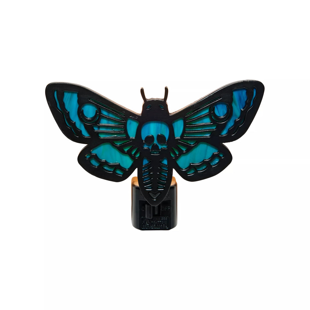 Stained Glass Death Moth Nightlight
