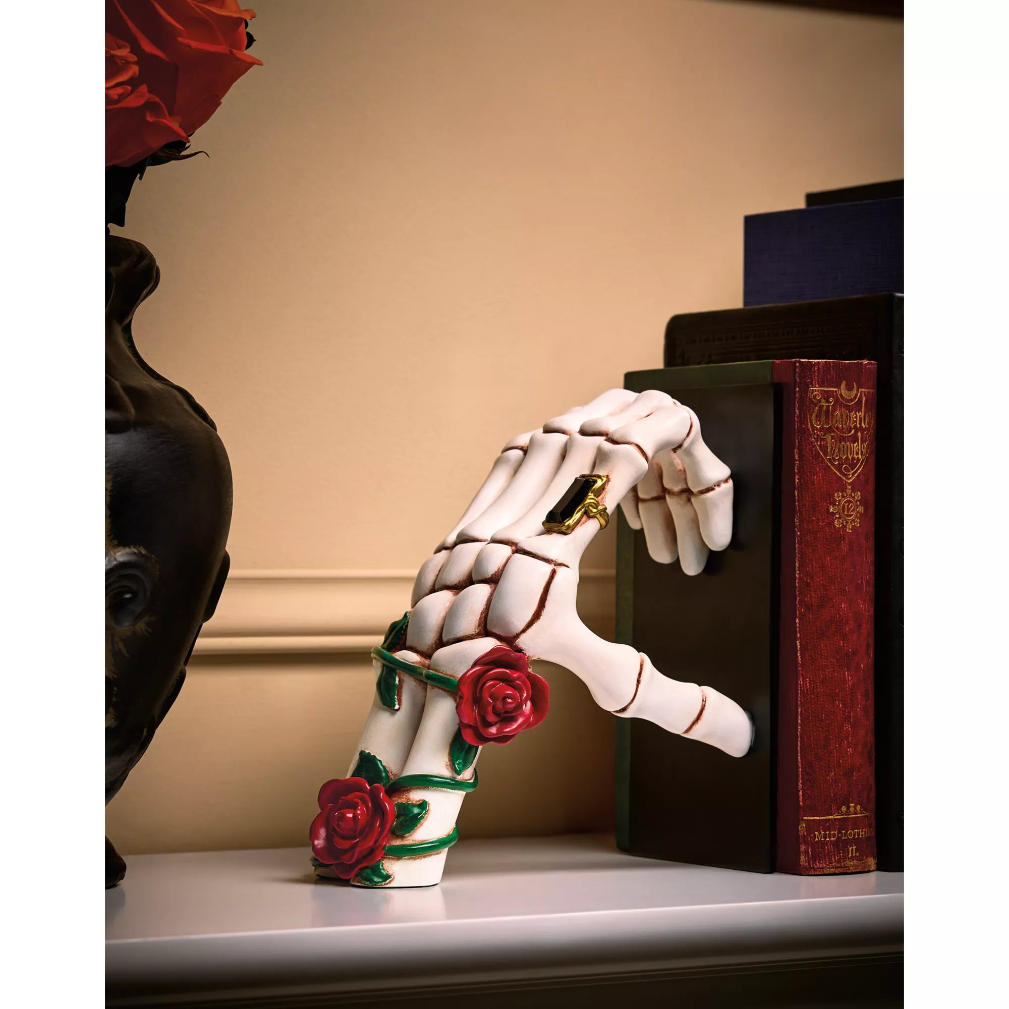Enchanted Skeleton Heart Bookends