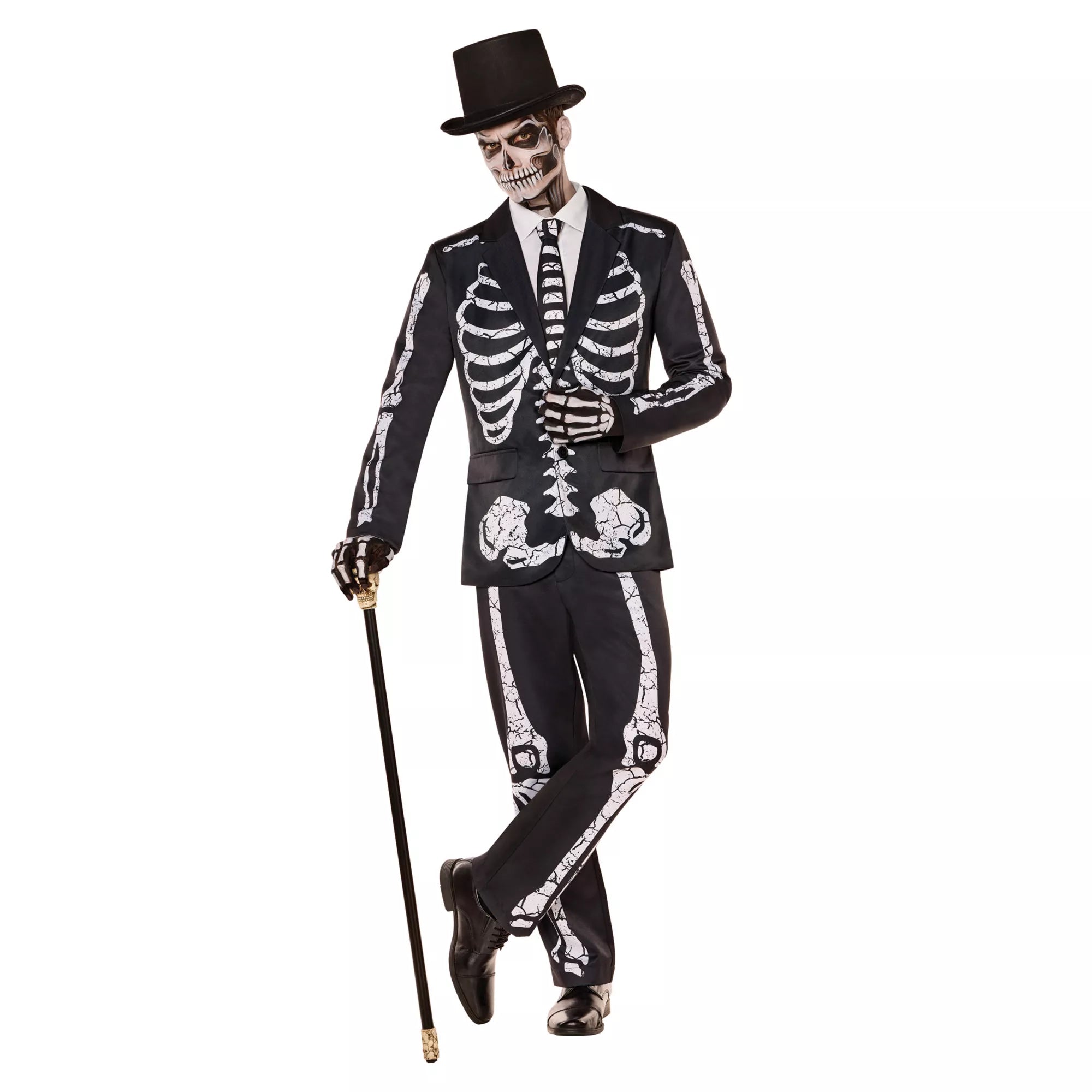 Adult Black Skeleton Suit