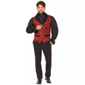 Adult Red Gothic Vampire Twofer Vest