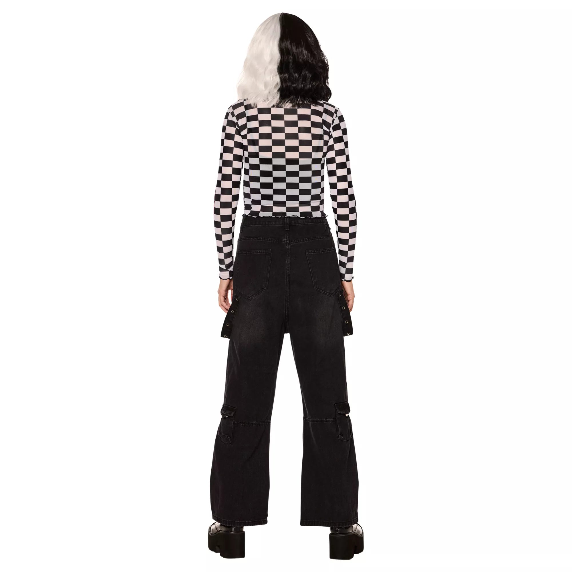 Adult Art the Clown Checkered Mesh Top - Terrifier