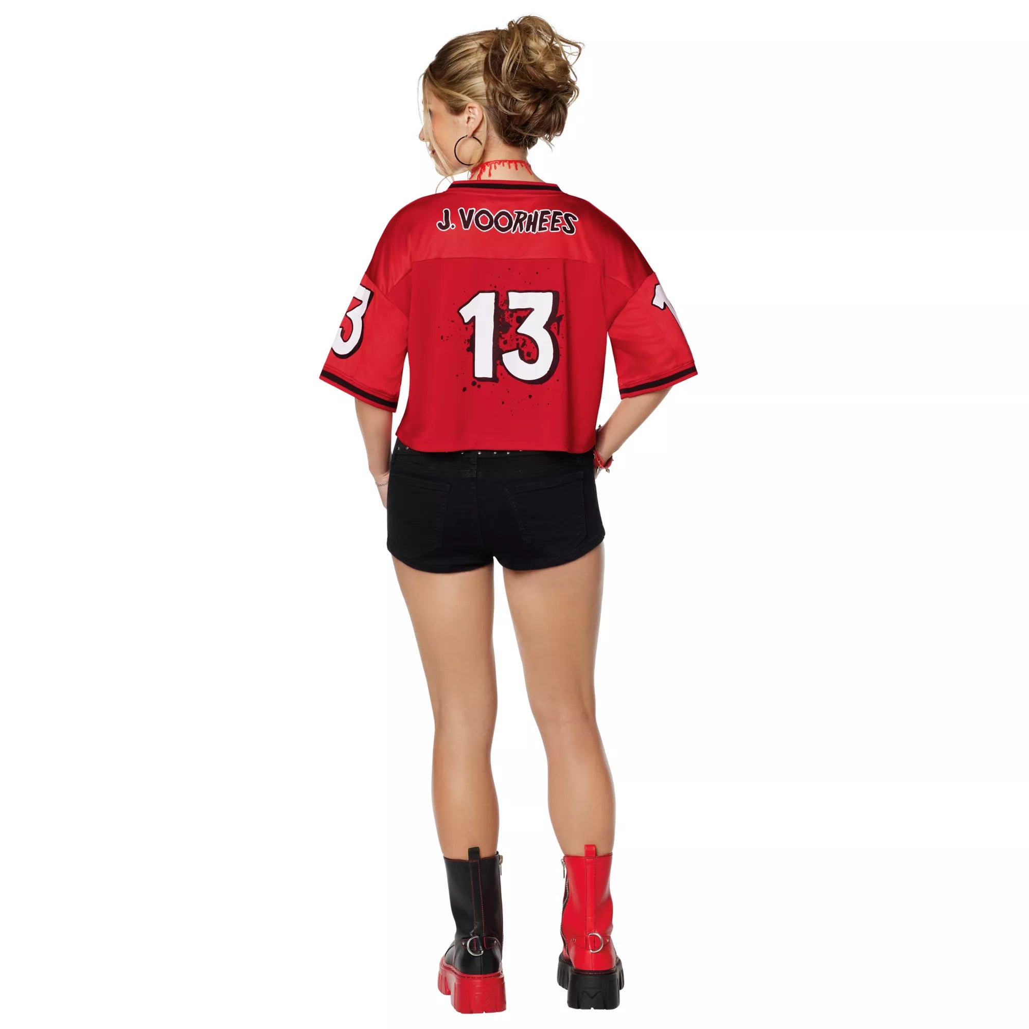Adult Jason Voorhees Cropped Football Jersey - Friday the 13th