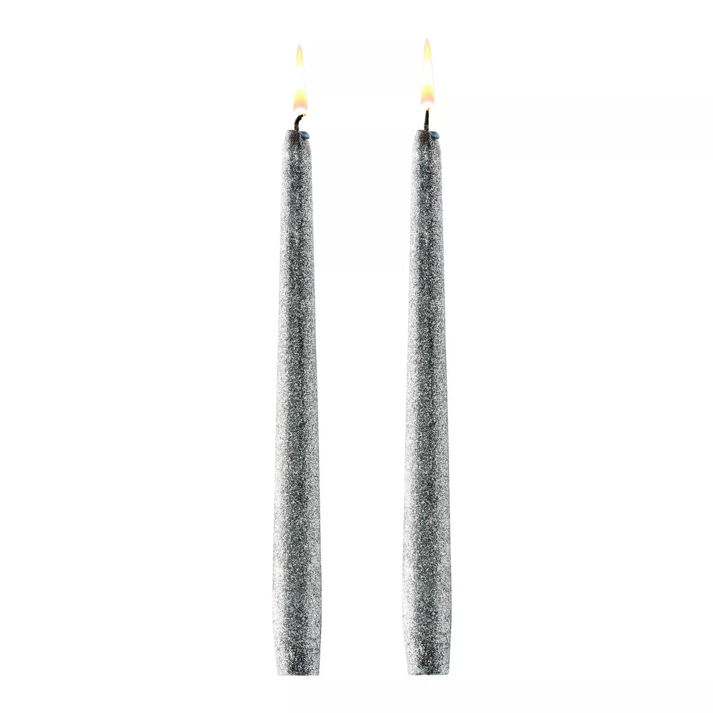Enchant Black Glitter Drip Candles - 2 Pack