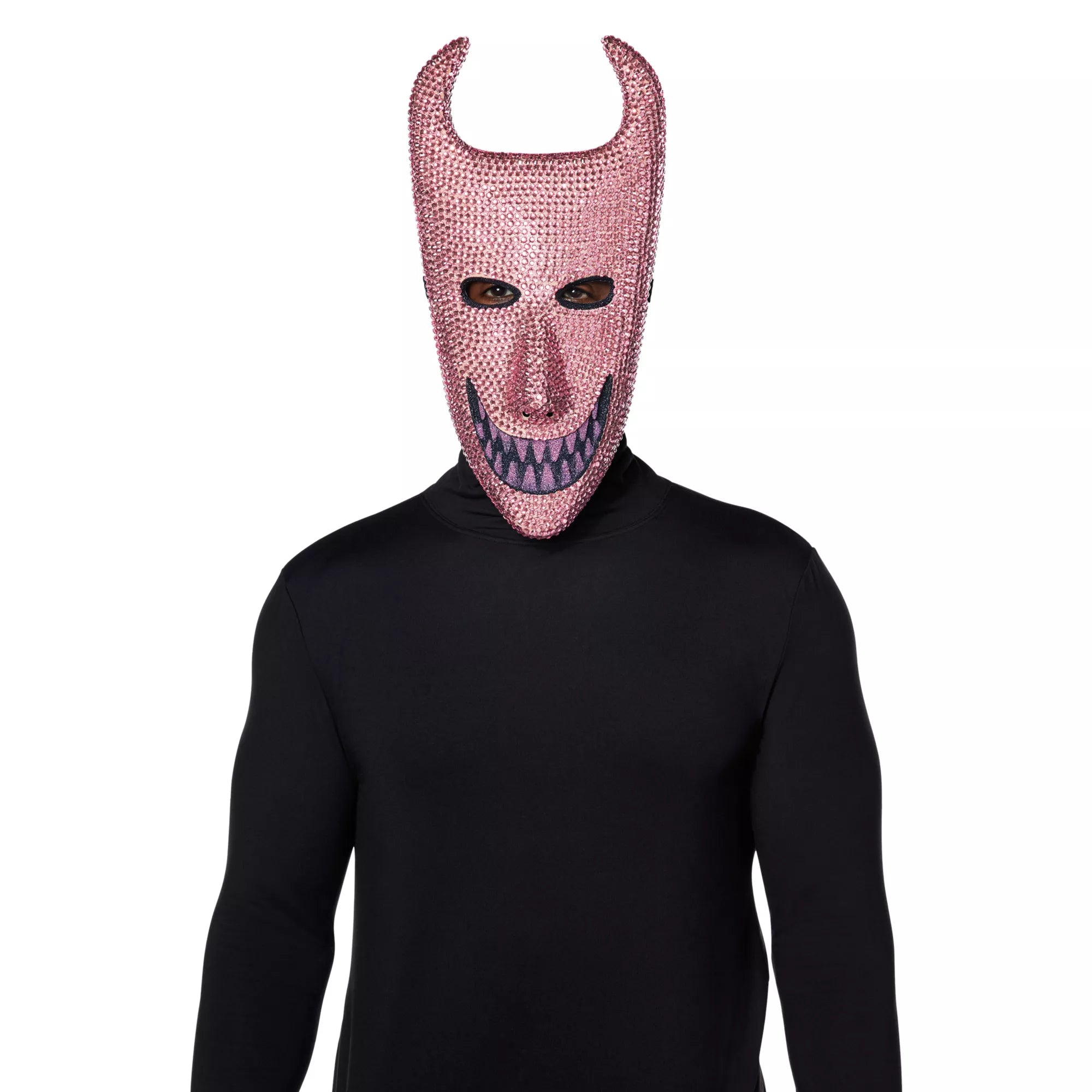 Bling Lock Pink Rhinestone Half Mask -  The Nightmare Before Christmas