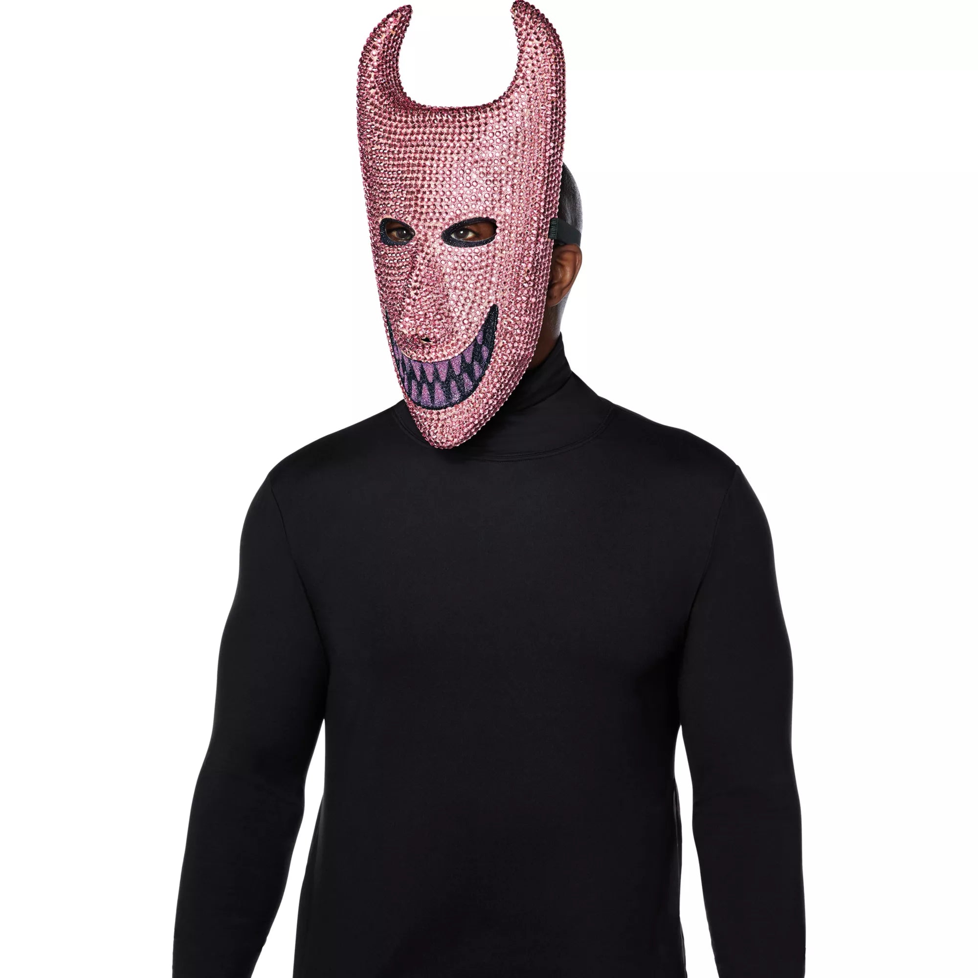 Bling Lock Pink Rhinestone Half Mask -  The Nightmare Before Christmas