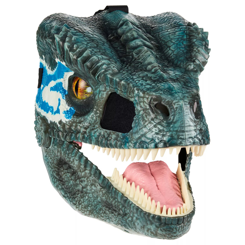 Blue Moving Mouth Half Mask - Jurassic Park