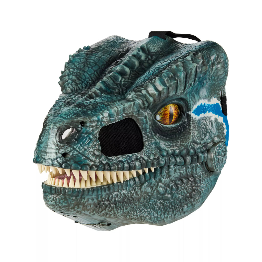 Blue Moving Mouth Half Mask - Jurassic Park