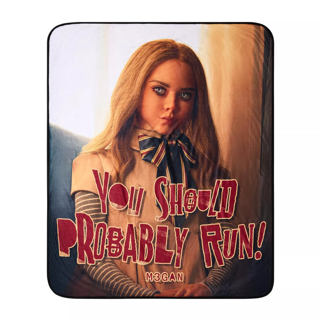 M3GAN "You Should Probably Run" Fleece Blanket