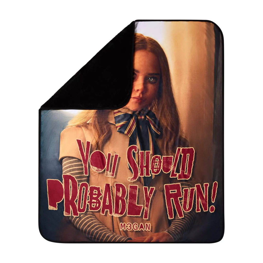 M3GAN "You Should Probably Run" Fleece Blanket