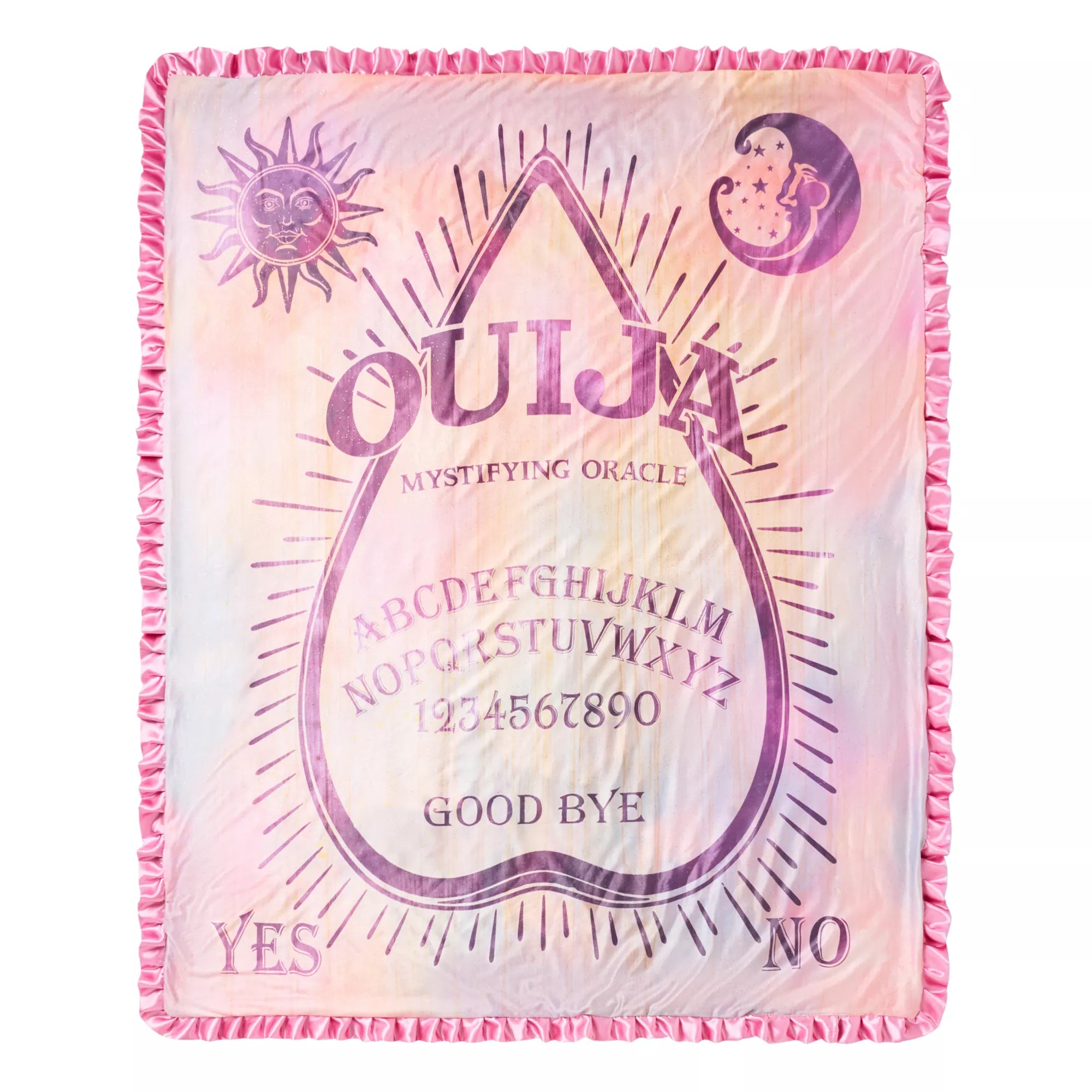 Pink Ouija Ruffle Fleece Blanket