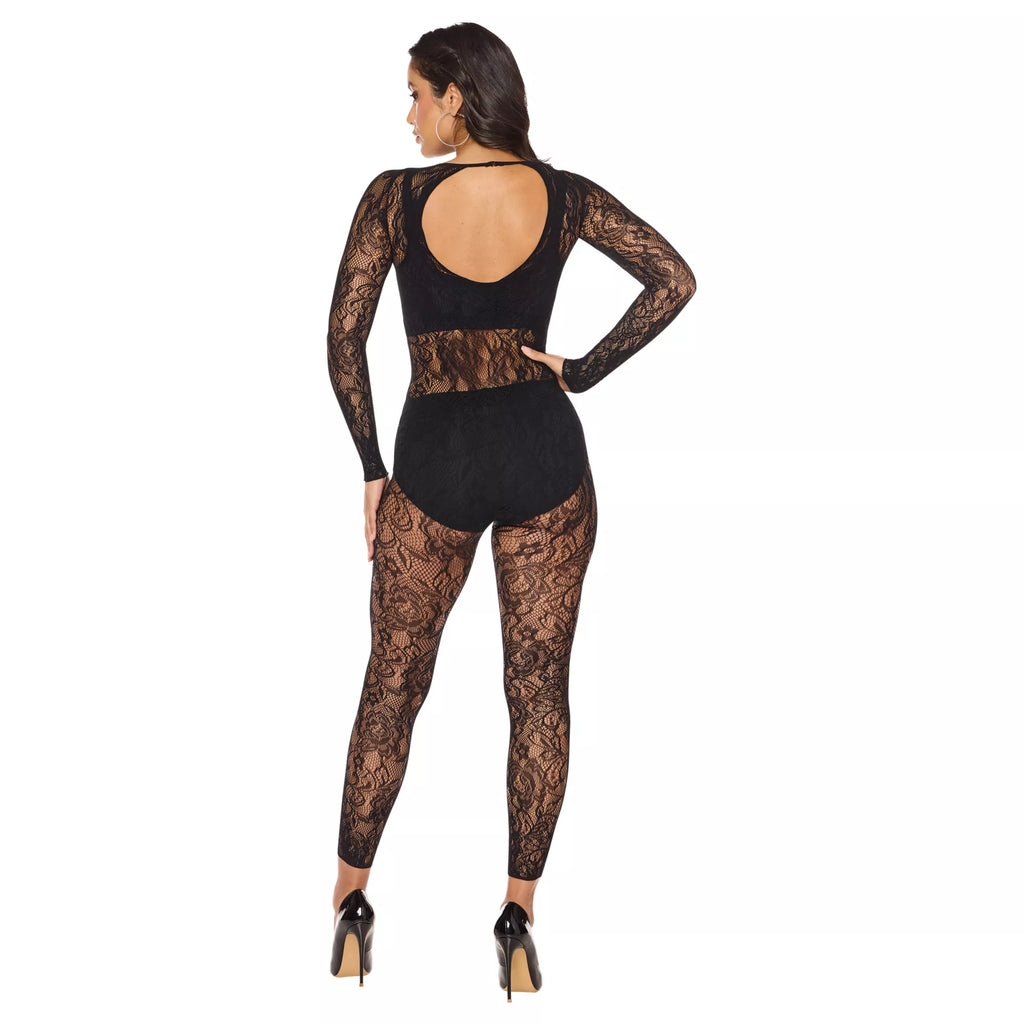 Open Back Lace Bodystocking
