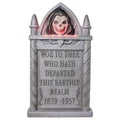 24 Inch Woe To Thee Grim Reaper Animated Tombstone