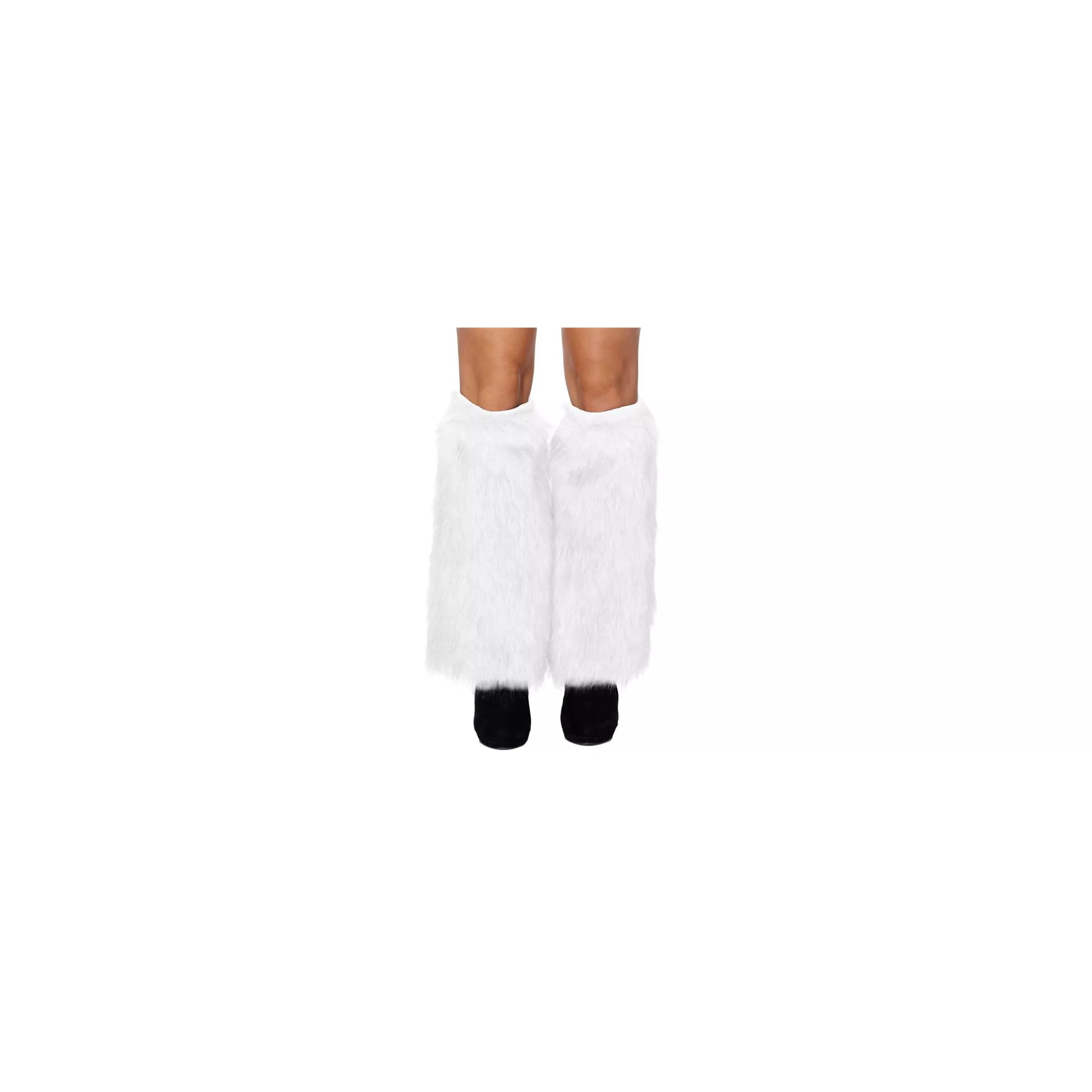 White Furry Leg Warmers