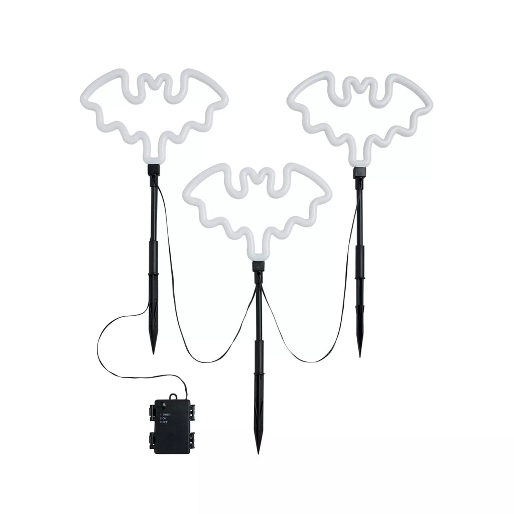 Multi-Pack Light-Up Bat Pathway Markers - 3 Pack
