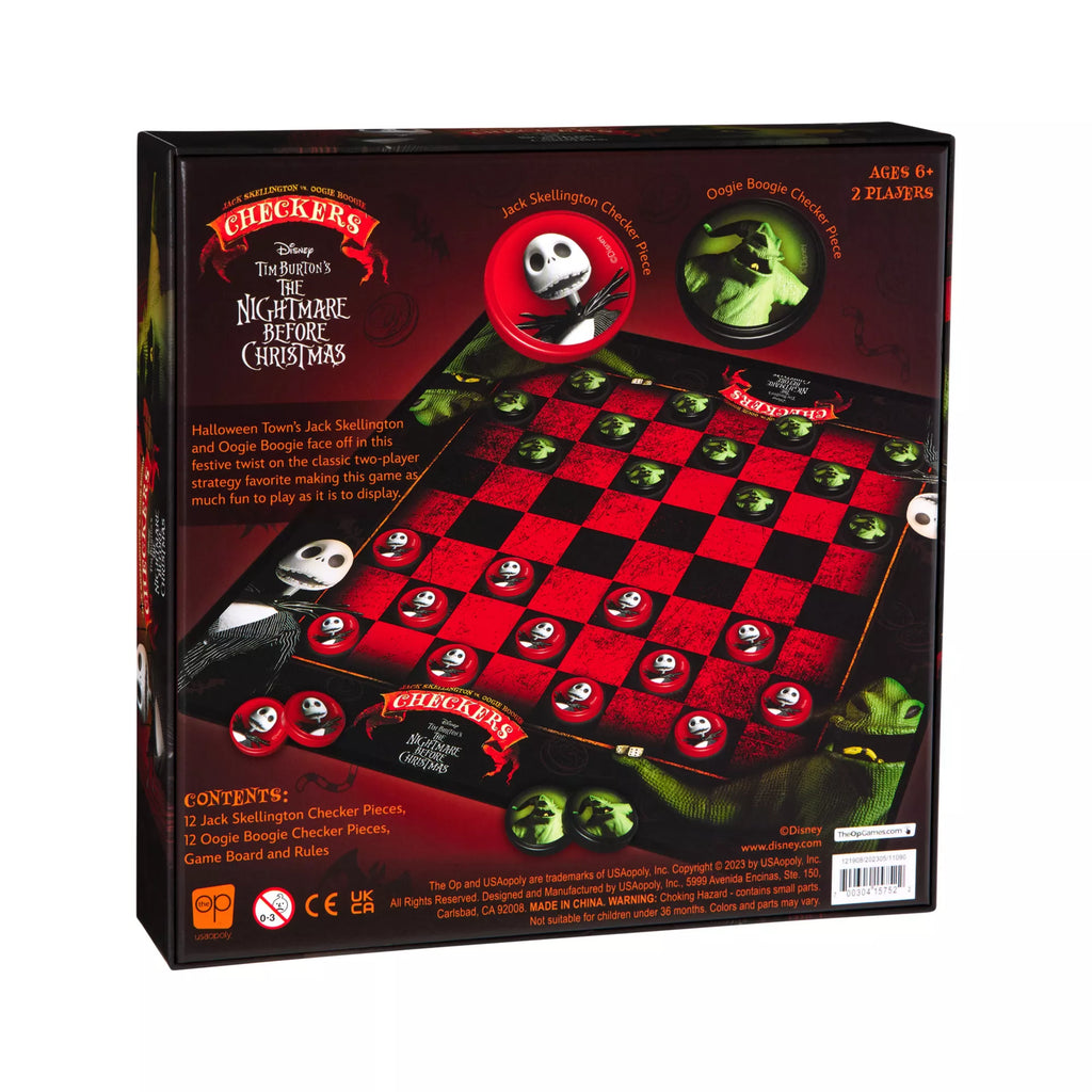 Jack Skellington vs. Oogie Boogie Checkers Set - The Nightmare Before Christmas