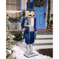 5 Ft 2 In Collapsible Animated Navy Blue Nutcracker