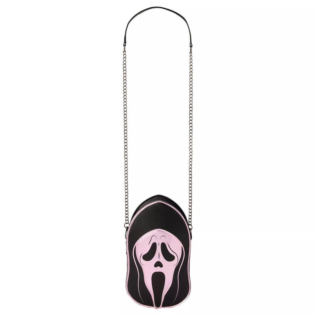 Ghost Face Pink Metallic Crossbody Bag