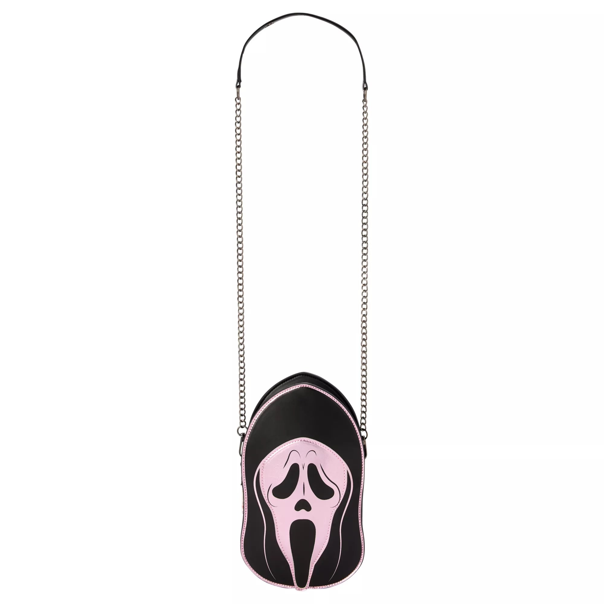 Ghost Face Pink Metallic Crossbody Bag