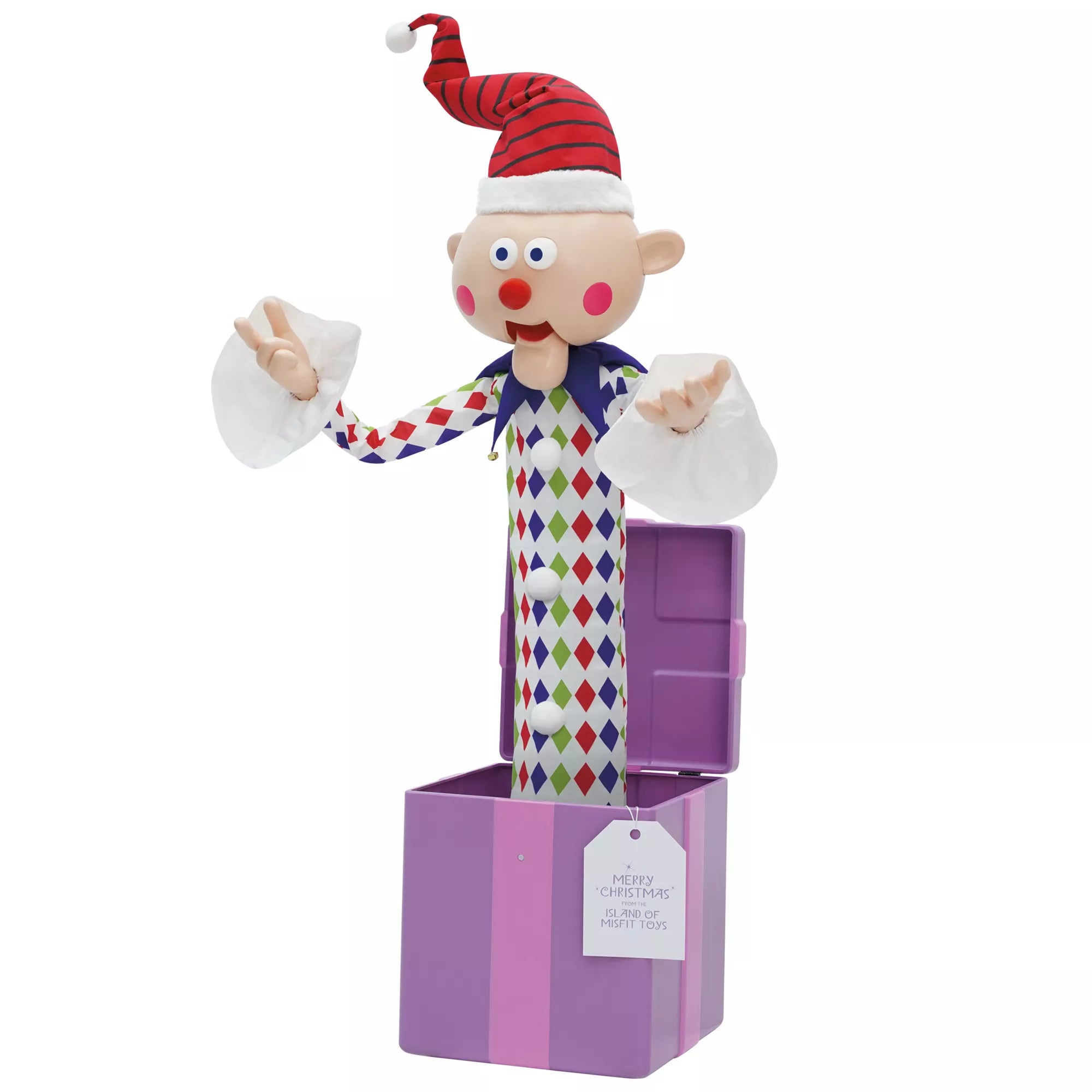 5 Ft 3 In Misfit Charlie-in-the-Box Animatronic - Rudolph the Red-Nosed Reindeer