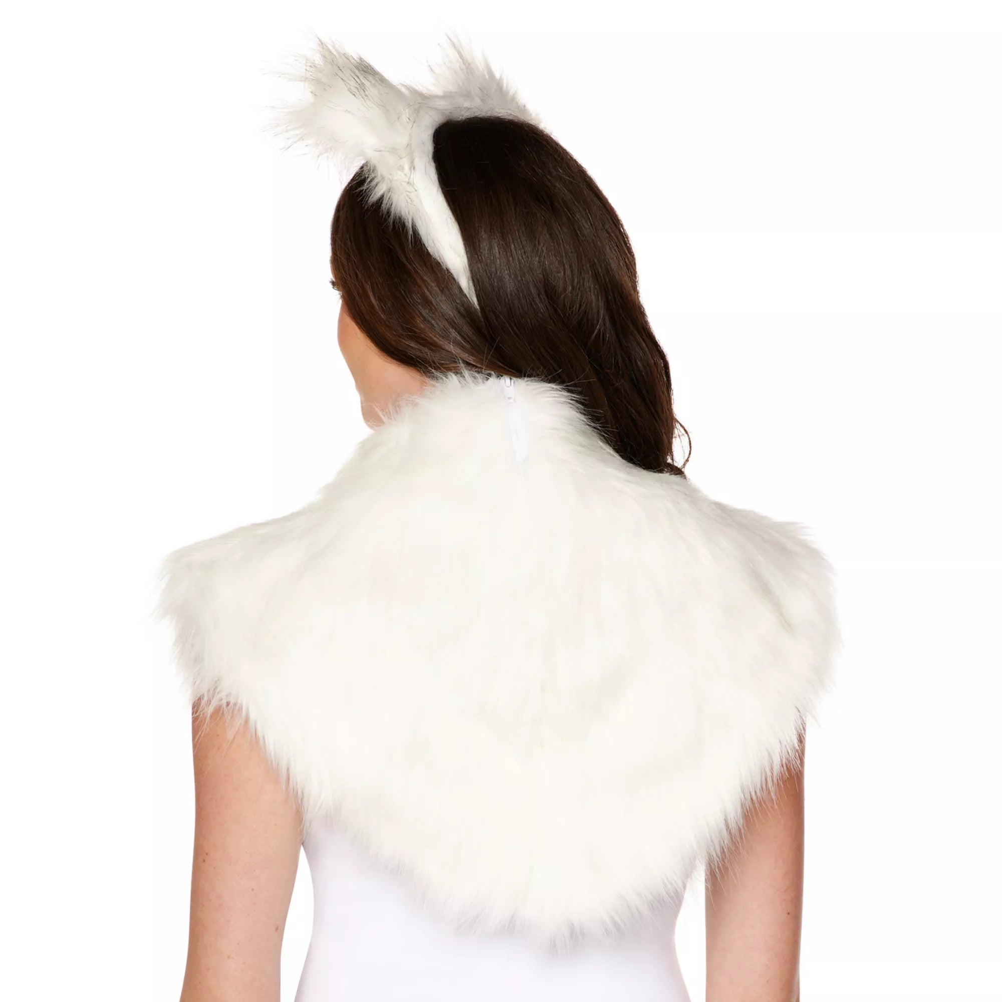 White Fur Scarf