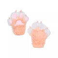 Pink Furry Paw Gloves
