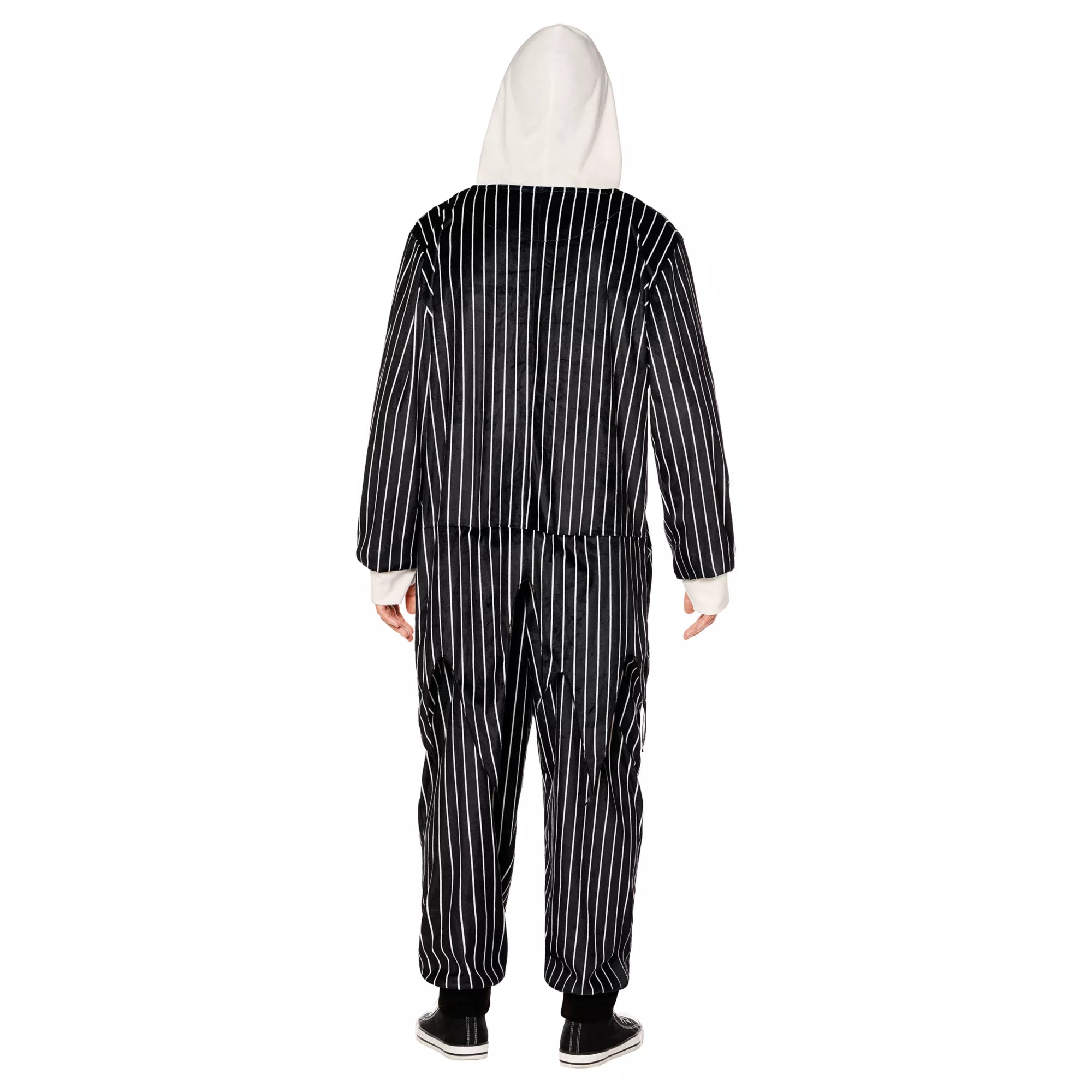 Adult Jack Skellington Hooded Plush Jumpsuit Costume -  The Nightmare Before Christmas