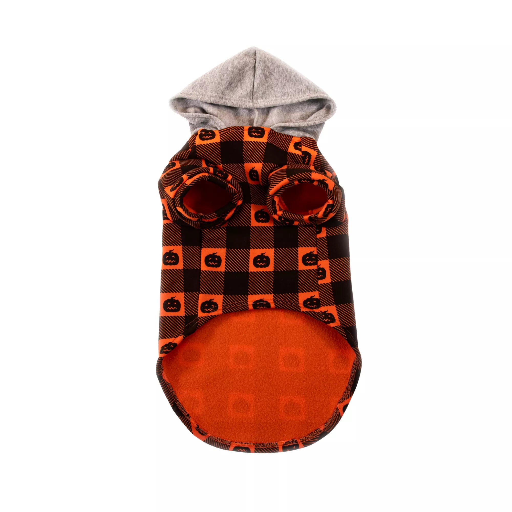 Pumpkin Pet Hooded Flannel