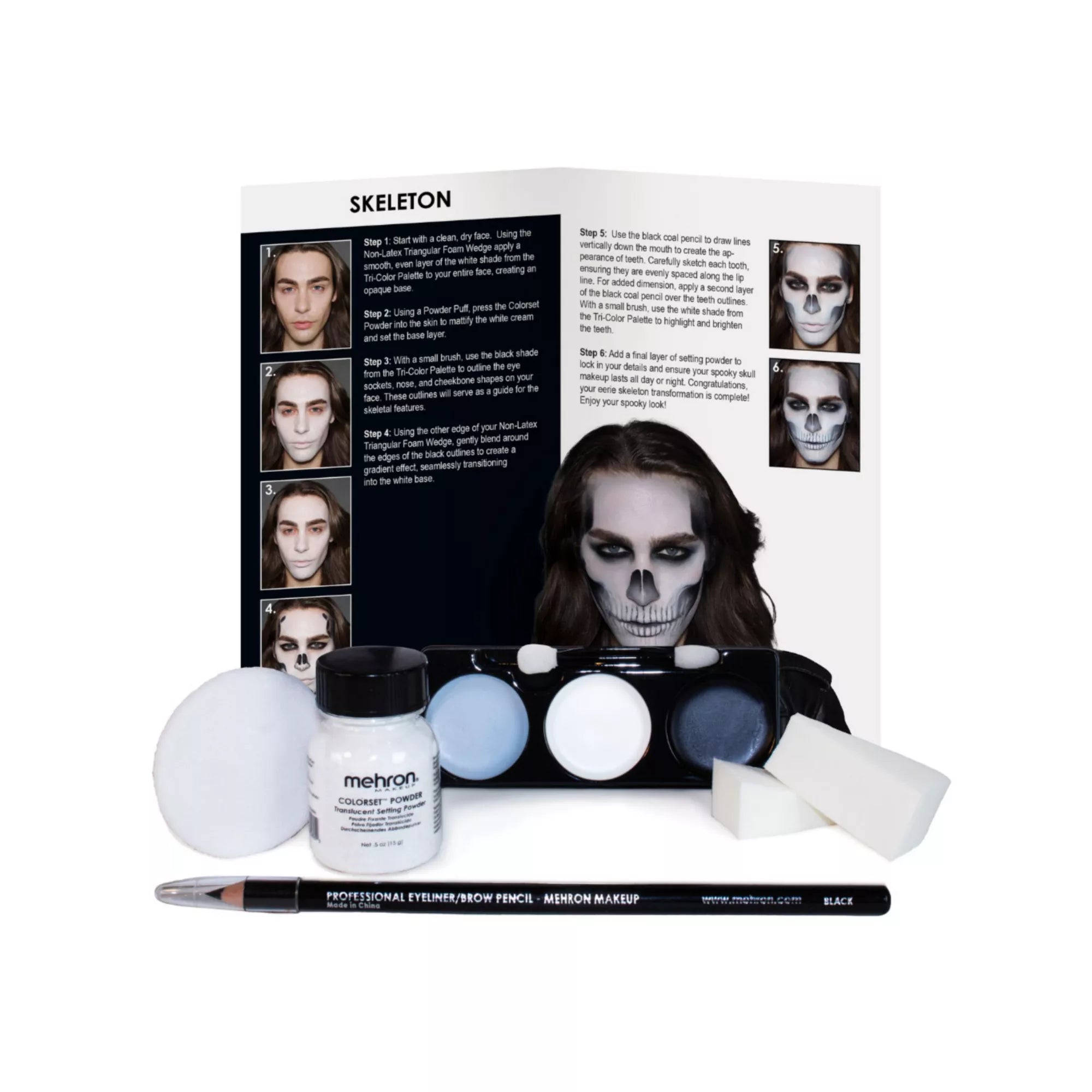 Mehron Deluxe Skeleton Professional Makeup Kit