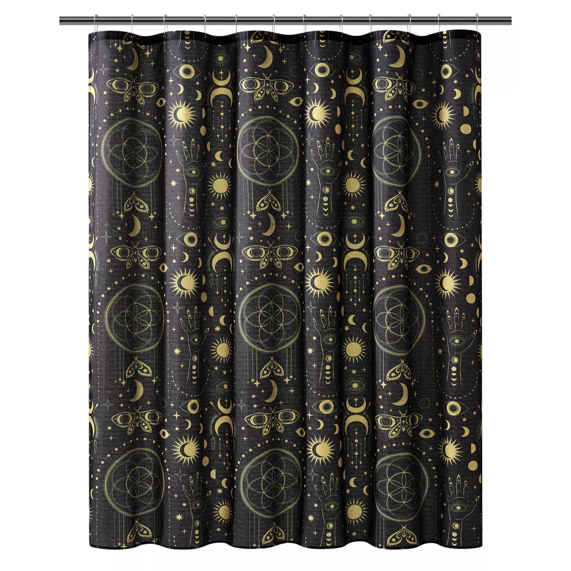 Celestial Noir Shower Curtain