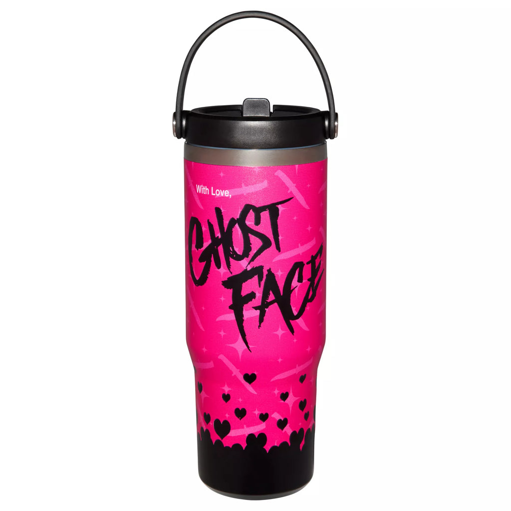 Ghost Face Heart Travel Tumbler with Handle - 30 oz.
