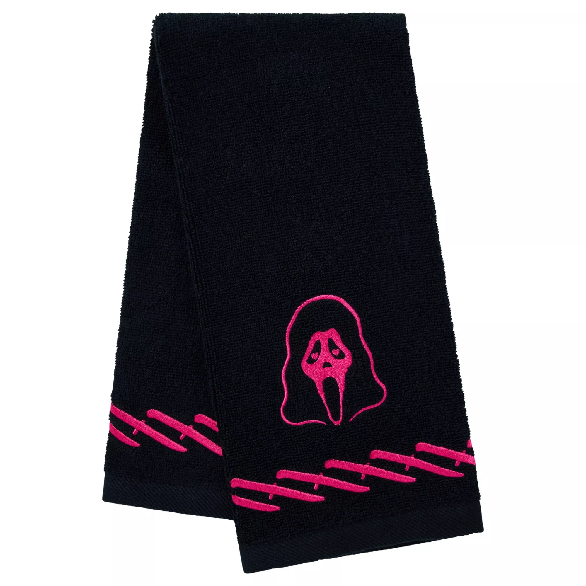 Ghost Face Pink and Black Hand Towel