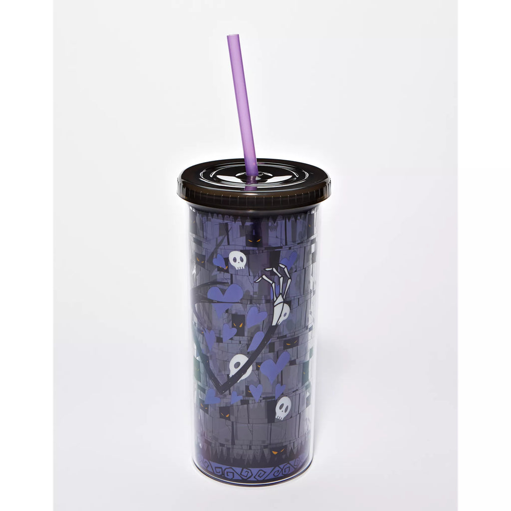 Jack Skellington Skull and Heart Cup with Straw 20 oz. - The Nightmare Before Christmas