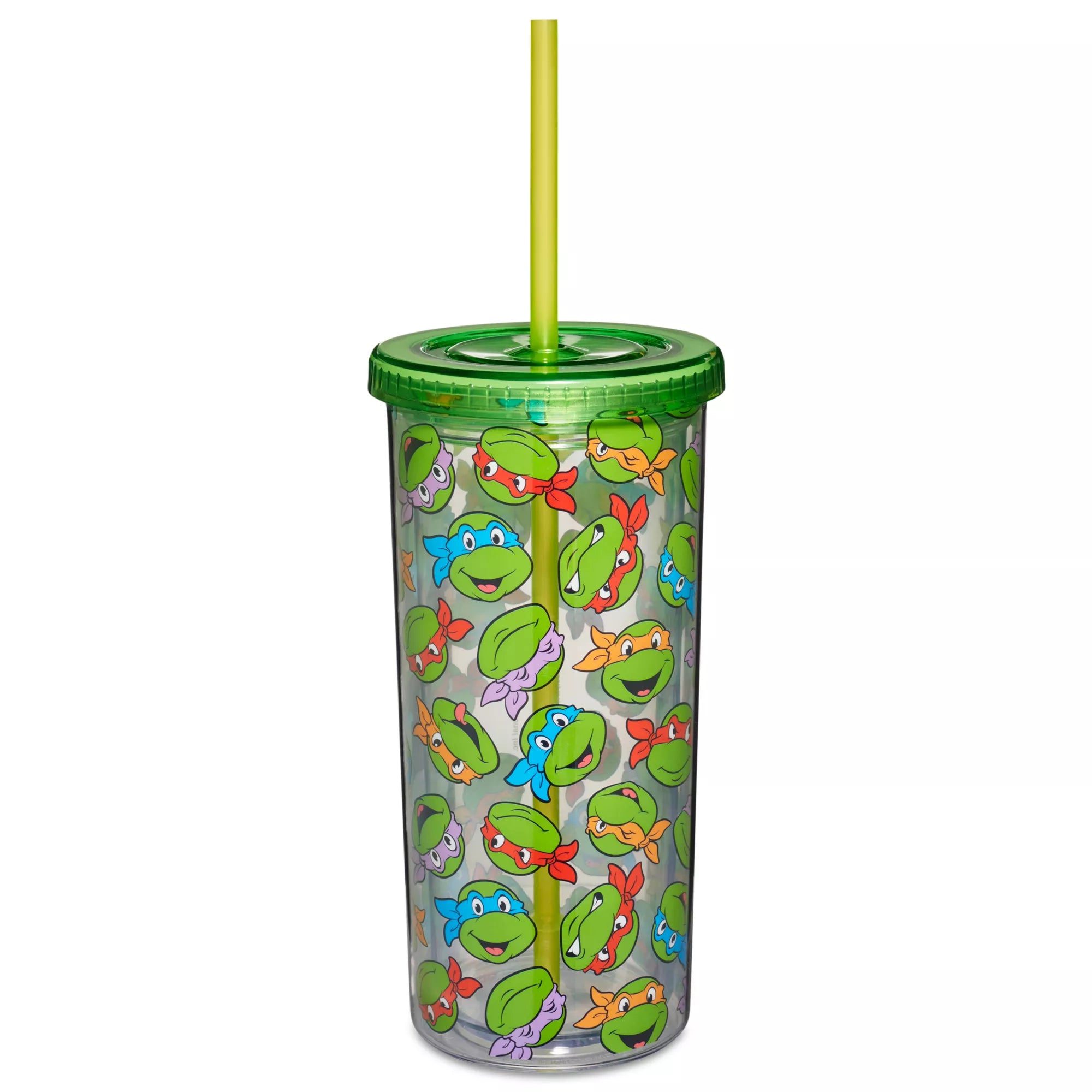 Classic Ninja Turtles Faces Cup with Straw 20 oz. - Teenage Mutant Ninja Turtles