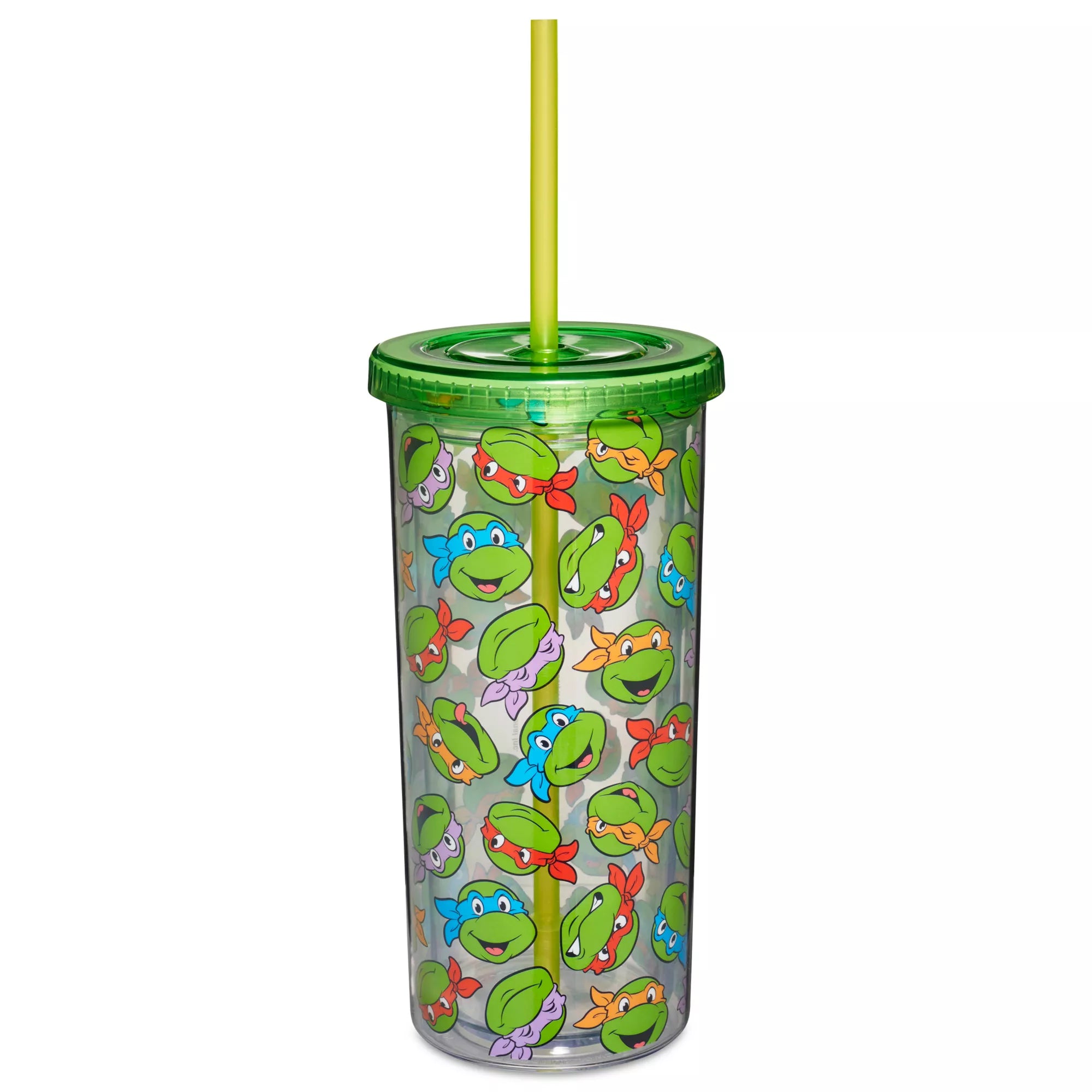 Classic Ninja Turtles Faces Cup with Straw 20 oz. - Teenage Mutant Ninja Turtles