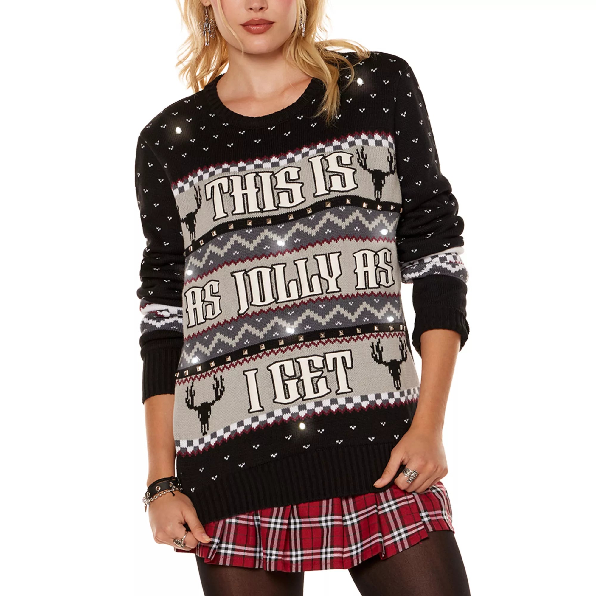 This Is as Jolly as I Get Light-Up Christmas Sweater