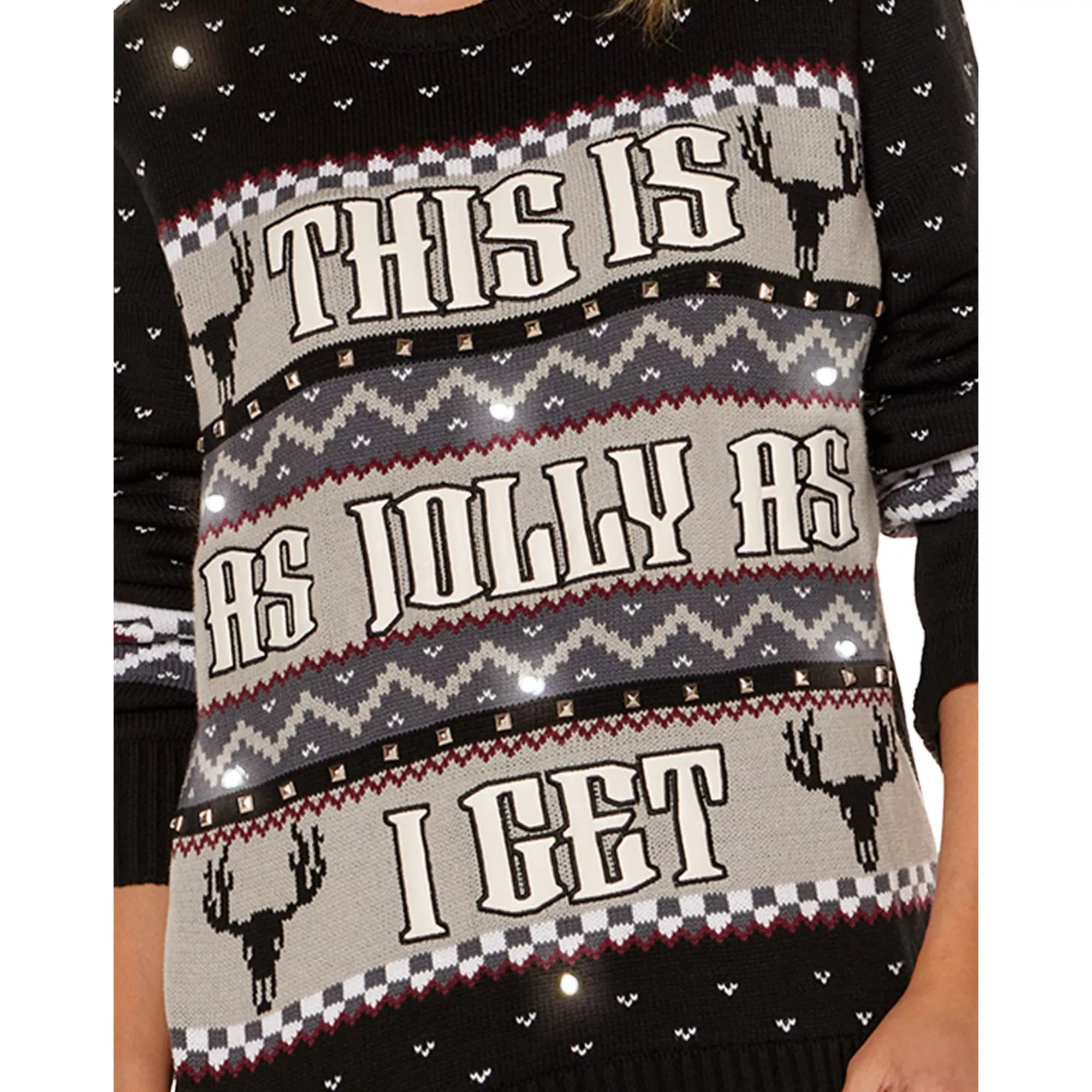 This Is as Jolly as I Get Light-Up Christmas Sweater